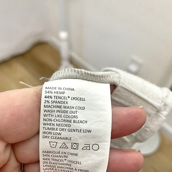 prAna Hemp Blend Snap Button Lightweight Jacket Neutral Beige size Small - Picture 7 of 7